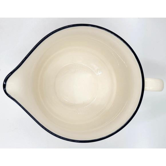 Lenox Chinastone Poppies On Blue Creamer Pitcher Red Flowers & Blue Leaves - Picture 7 of 8